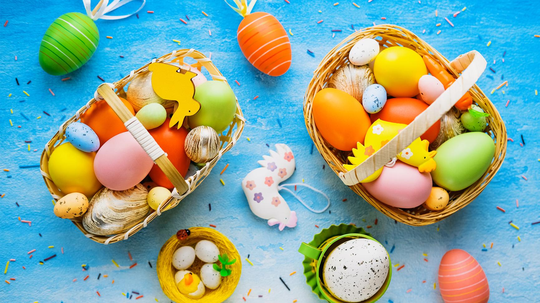 Easter Basket and Eggs