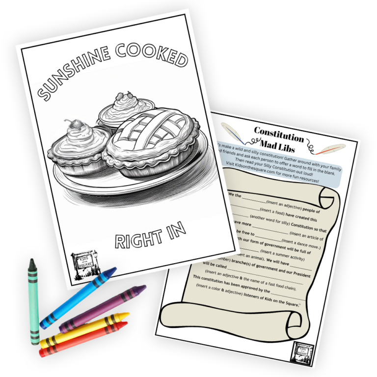 coloring page and mad lib