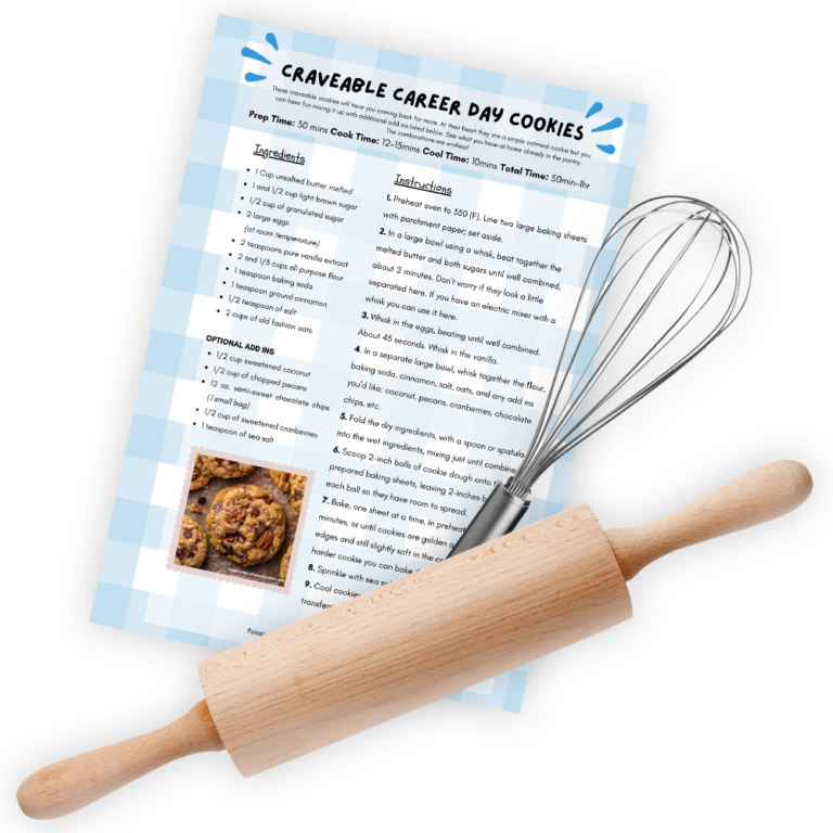 recipe with rolling pin and whisk